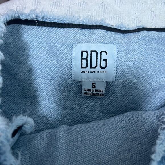 BDG Patchwork Denim Wrap Mini Skirt Size Small - Picture 2 of 6